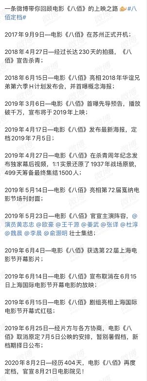 影视业大事件！《八佰》档期定了，十位影帝影后