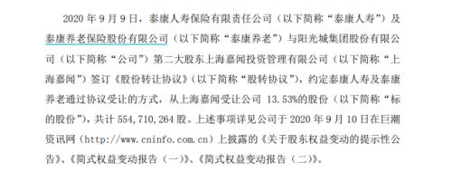 逾30亿元增持13.53%股份！保险巨头泰康相中这家上市房企，有何玄机？