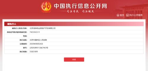 鸿坤地产遭遇急刹车：200亿规模徘徊，被列为“被执行人”