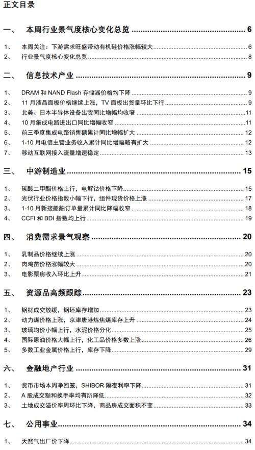 【招商策略】行业景气观察1125——有机硅景气上行，面板价格维持涨势