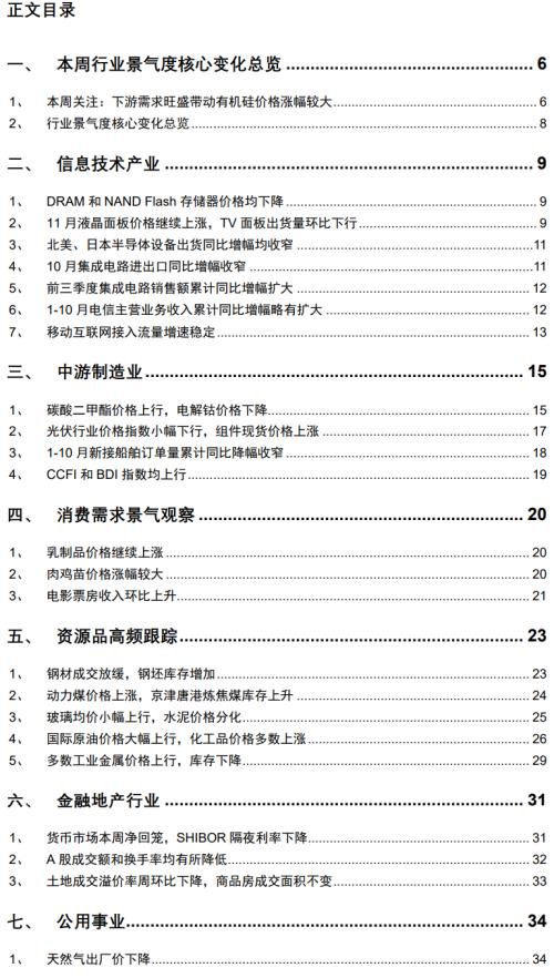 【招商策略】行业景气观察1125——有机硅景气上行，面板价格维持涨势