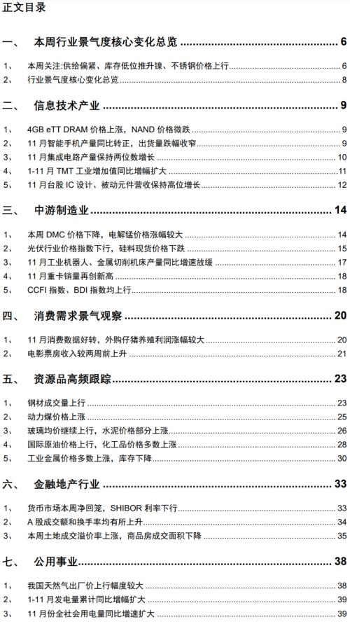 【招商策略】行业景气观察1216——资源品价格延续涨势，全社会用电量同比增幅扩大