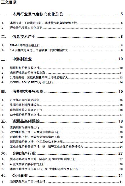 【招商策略】行业景气观察0310——建筑钢材成交量继续回升，2月挖掘机销量同比增幅扩大显著